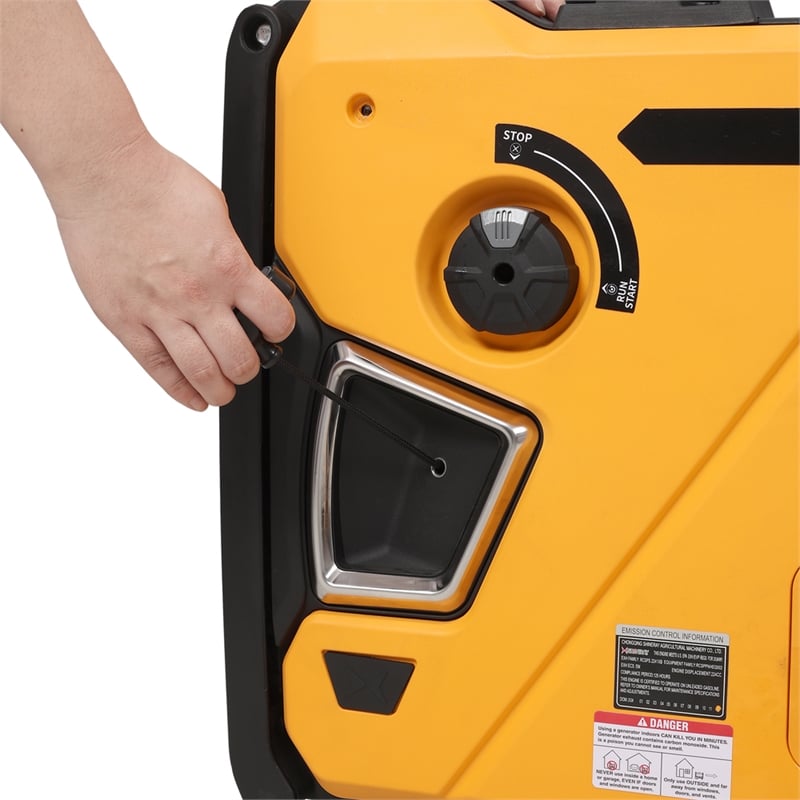 Pemberly Row 5500W Super Quiet Inverter Generator 224CC Gas Electric in Orange