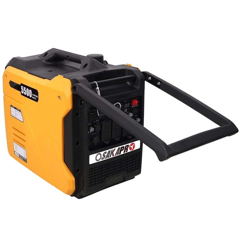 Pemberly Row 5500W Super Quiet Inverter Generator 224CC Gas Electric in Orange