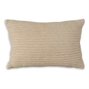 Pemberly Row 14x22 Lumbar Throw Pillow Set of 4 in Light Brown Cotton