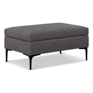 Pemberly Row 36&quot Rectangular Coffee Table Storage Ottoman in Slate Gray