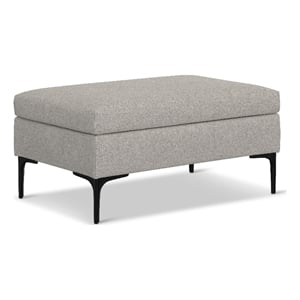 Pemberly Row 36&quot Rectangular Coffee Table Storage Ottoman in Cloud Gray