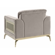 Pemberly Row Contemporary Upholstered Accent Chair in Taupe Faux Leather
