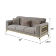 Pemberly Row Contemporary Upholstered Accent Chair in Taupe Faux Leather