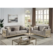 Pemberly Row Contemporary Upholstered Loveseat in Taupe Faux Leather