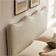Pemberly Row Contemporary Upholstered Sofa in Black Faux Leather