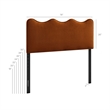 Pemberly Row Striped Upholstered King Headboard in Oatmeal Cotton