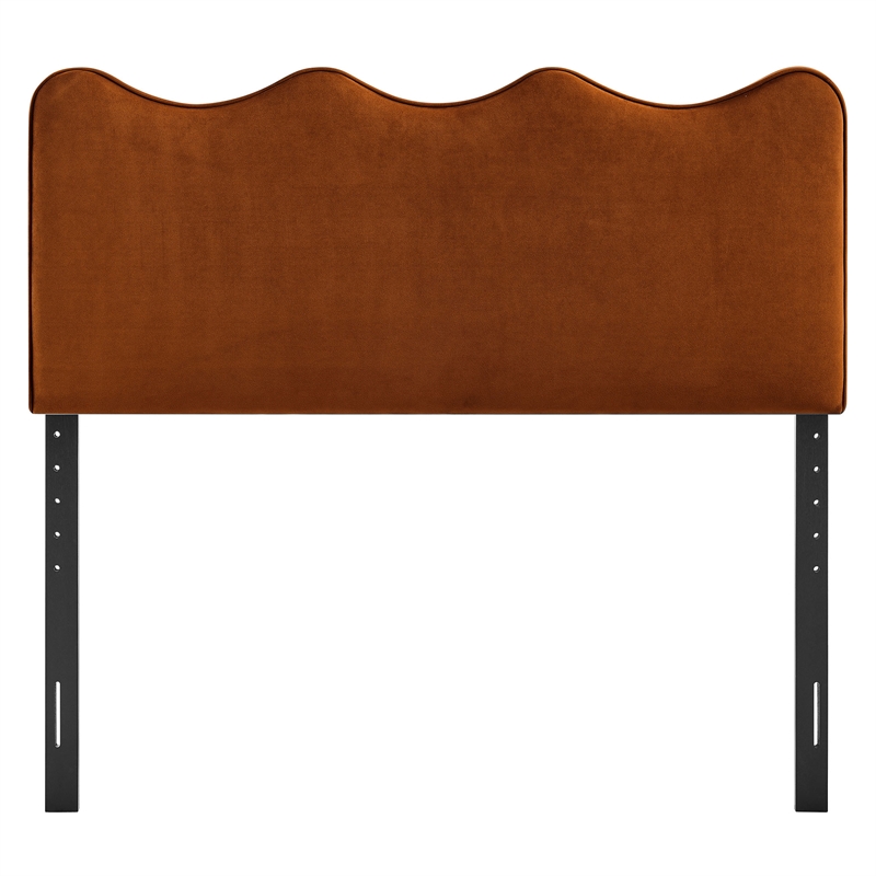 Pemberly Row Striped Upholstered King Headboard in Oatmeal Cotton
