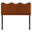 Pemberly Row Striped Upholstered King Headboard in Oatmeal Cotton