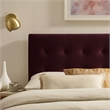 Pemberly Row Striped Upholstered King Headboard in Earth Tone Cotton