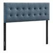 Pemberly Row Stain-Resistant Performance Velvet Full Headboard in Cadet Blue