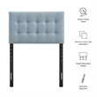 Pemberly Row Padded Upholstered Twin Headboard in Sky Blue Cotton