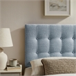 Pemberly Row Padded Upholstered Twin Headboard in Sky Blue Cotton