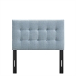 Pemberly Row Padded Upholstered Twin Headboard in Sky Blue Cotton