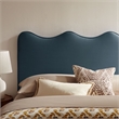 Pemberly Row Padded Upholstered Twin Headboard in Sky Blue Cotton