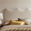 Pemberly Row Padded Upholstered Twin Headboard in Mocha Cotton