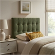 Pemberly Row Padded Upholstered Twin Headboard in Foliage Green