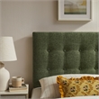 Pemberly Row Padded Upholstered Twin Headboard in Foliage Green