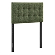 Pemberly Row Padded Upholstered Twin Headboard in Foliage Green