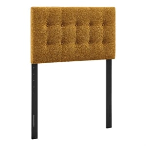 Pemberly Row Padded Upholstered Twin Headboard in Copper Tone