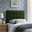 Pemberly Row Padded Upholstered Twin Headboard in Foliage Green
