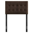 Pemberly Row Padded Upholstered Twin Headboard in Ecru Linen