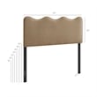 Pemberly Row Stain-Resistant Performance Velvet Full Headboard in Taupe