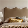 Pemberly Row Stain-Resistant Performance Velvet Full Headboard in Taupe