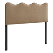 Pemberly Row Stain-Resistant Performance Velvet Full Headboard in Taupe
