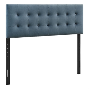 Pemberly Row Stain-Resistant Performance Velvet King Headboard in Cadet Blue