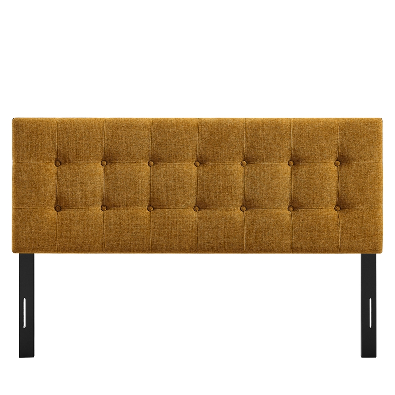 Pemberly Row Padded Upholstered Queen Headboard in Copper Tone