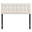 Pemberly Row Stain-Resistant Performance Velvet Queen Headboard in Alabaster