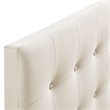 Pemberly Row Stain-Resistant Performance Velvet Queen Headboard in Alabaster