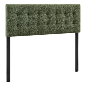 Pemberly Row Padded Upholstered Full Headboard in Foliage Green