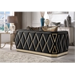 Pemberly Row 2 Piece Living Room Set with Wood Frame in Gold and Black