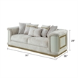 Pemberly Row 2 Piece Living Room Set with Sofa and Loveseat in Cream