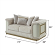 Pemberly Row 2 Piece Living Room Set with Sofa and Loveseat in Cream