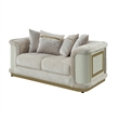 Pemberly Row 3 Piece Living Room Set with Sofa Loveseat and Chair in Cream