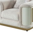 Pemberly Row 3 Piece Living Room Set with Sofa Loveseat and Chair in Cream