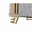 Pemberly Row 2 Piece Luxury Living Room Set with Gold Steel Legs in Cream