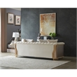 Pemberly Row 2 Piece Luxury Living Room Set with Gold Steel Legs in Cream