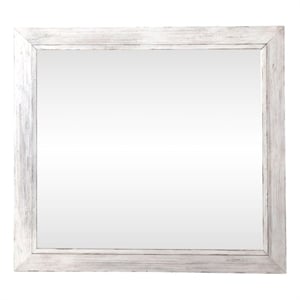 Pemberly Row Decorative Mirror with Wood Frame Wall in White