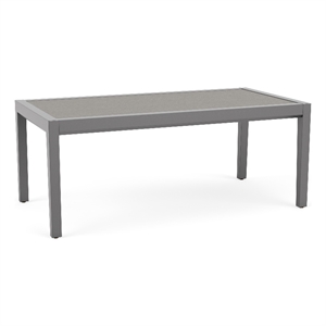 Pemberly Row Waiting Reception 40x20&quot Coffee Table with HPL Insert Top in Pewter