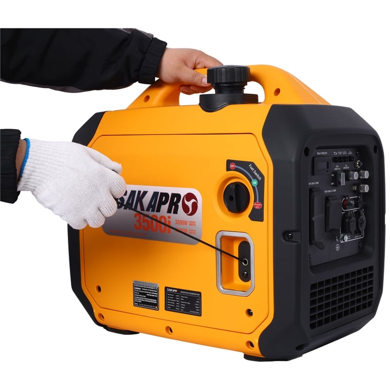 Pemberly Row 3500W Portable Inverter Generator with CO Sensor for RV and Camping