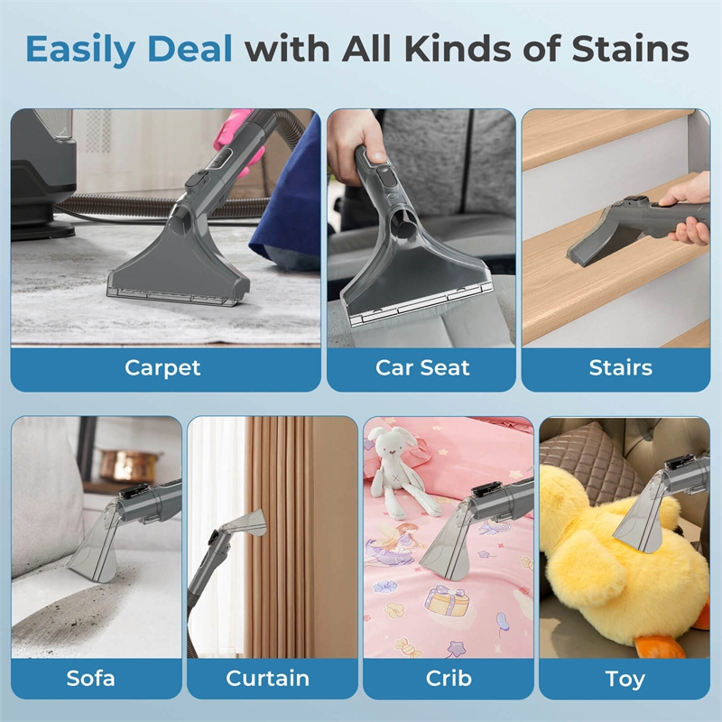 Pemberly Row Carpet Cleaner Machine with Powerful Suction and Dual Water Tank