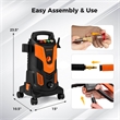 Pemberly Row Electric Pressure Washer with 4 Nozzles and Wheels in Orange