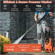 Pemberly Row Electric Pressure Washer 2150 PSI 1.2 GPM in Orange