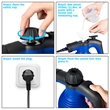 Pemberly Row Portable 1050W Steam Cleaner with Multiple Functions in Blue