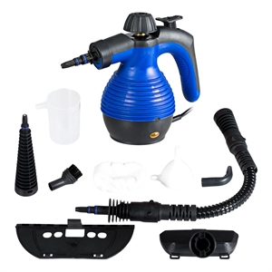 Pemberly Row Portable 1050W Steam Cleaner with Multiple Functions in Blue