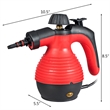 Pemberly Row Portable 1050W Steam Cleaner with Multiple Functions in Red