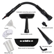 Pemberly Row Portable 1050W Steam Cleaner with Multiple Functions in Red